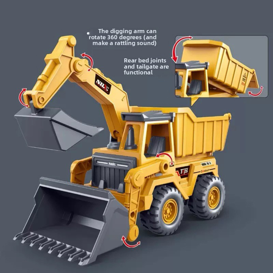 Model Kit Excavator - 1 шт. Модель экскаватора-грузовика, игрушечная строительная
