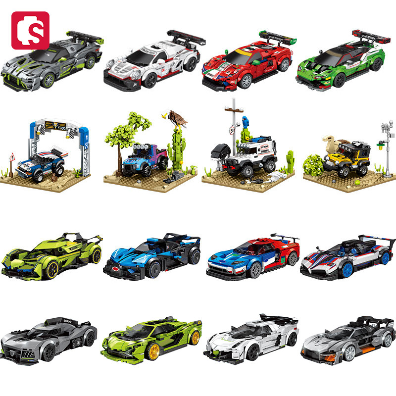 Model Kit Lamborghini - SEMBO спортивные автомобильные строительные блоки MOC,