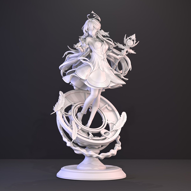 Model Kit Figure - Неокрашенная 3D-печатная фигурка персонажа аниме-игры, гаражный