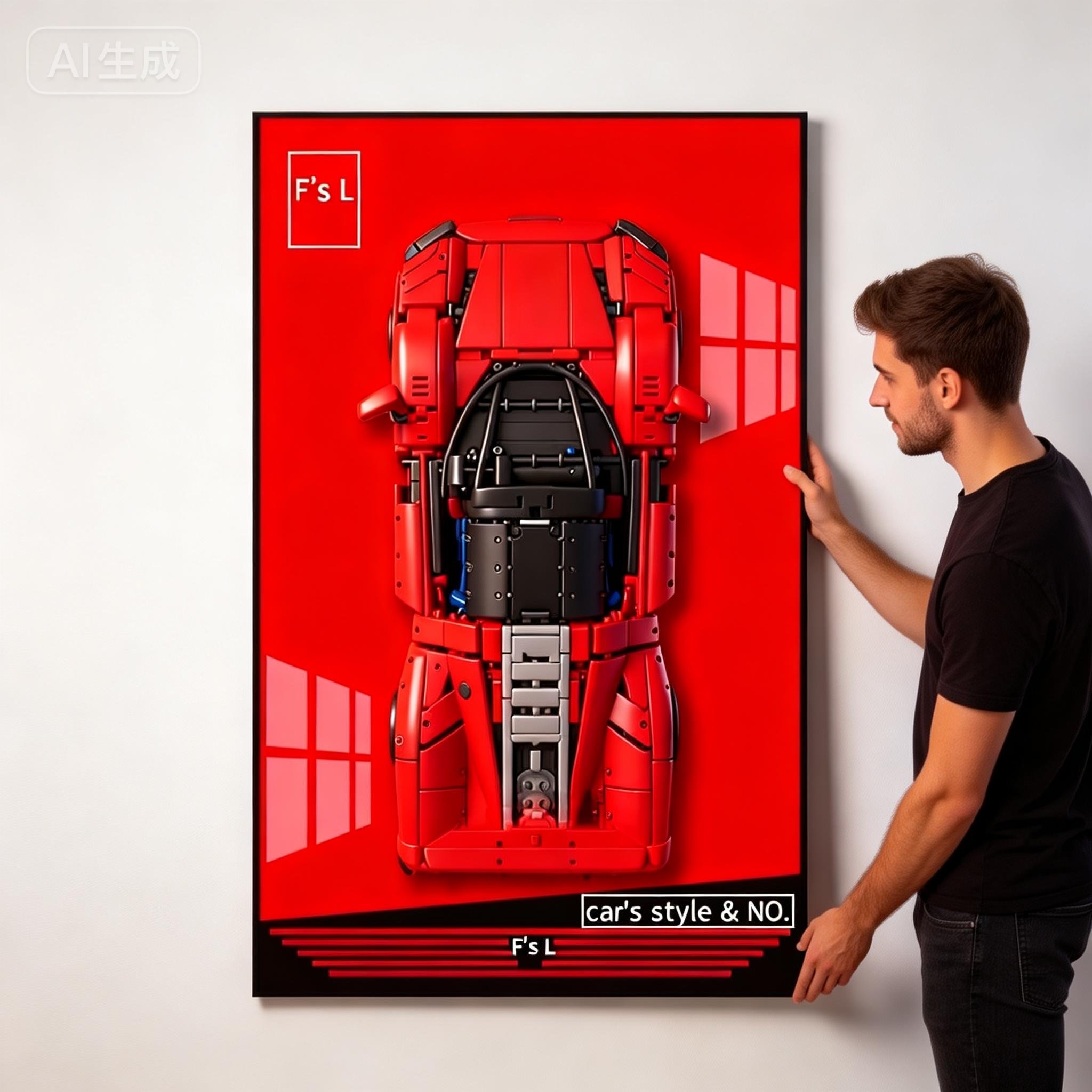 Model Kit Ferrari - НОВАЯ настенная витрина для моделей LEGO