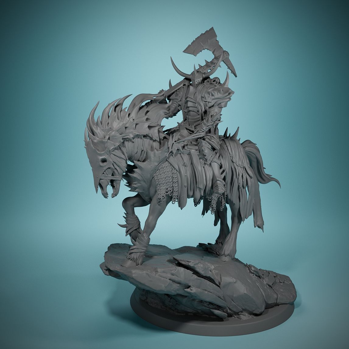 Model Kit Horse - 80 мм темная ночь лошадь смерти