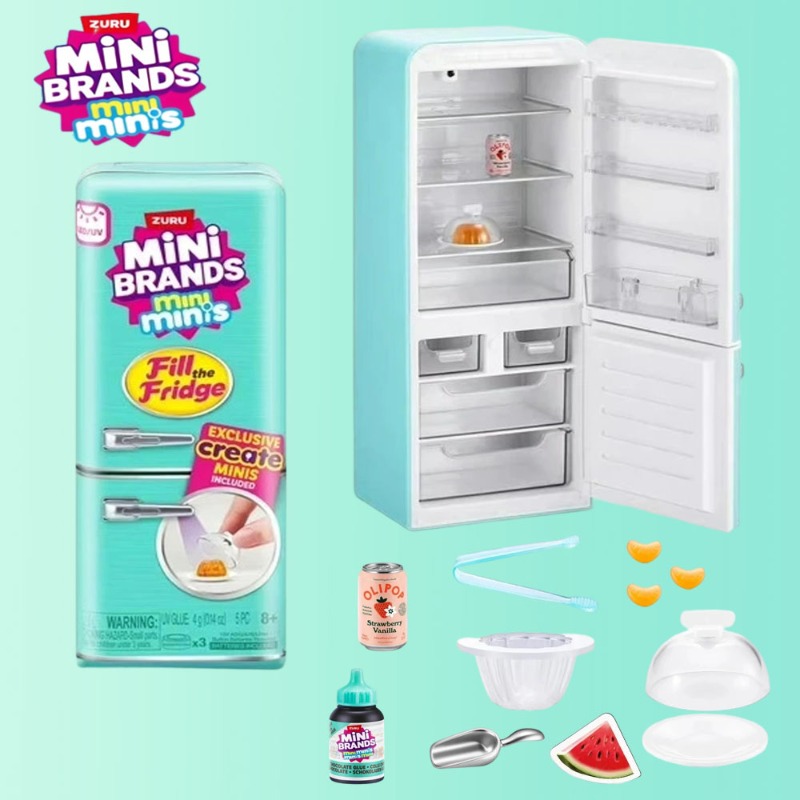 Model Kitchen Set Pvc - Набор-сюрприз ZURU Mini Brands Mini Fridge,