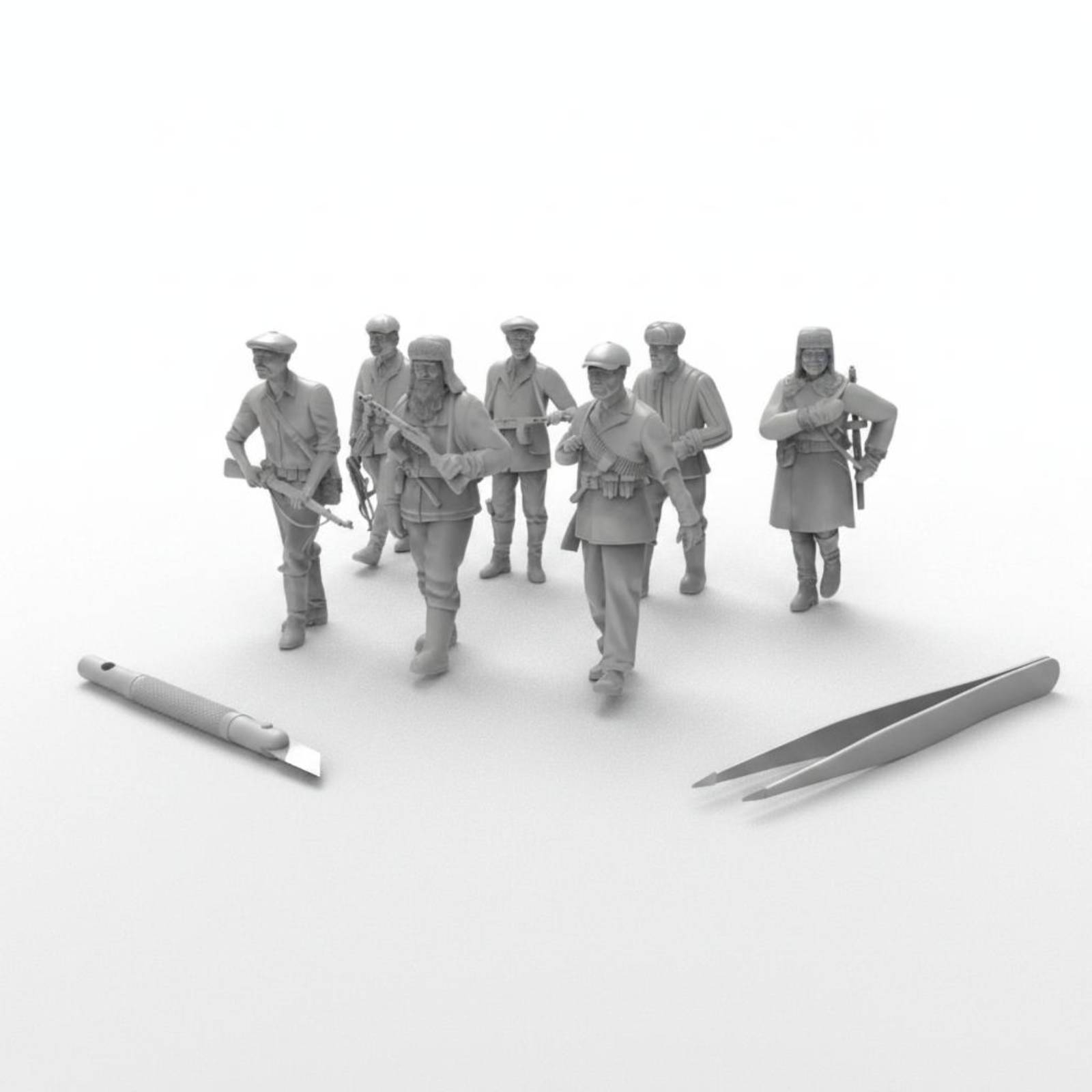 Набор из 7 фигурок солдат Втор – обзор и цена Model Kit Figure