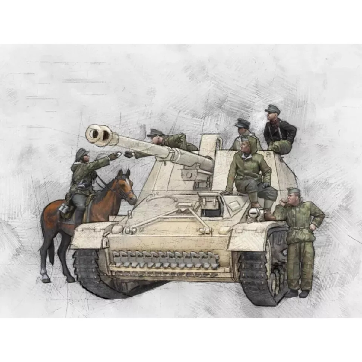 Модель солдата из смолы 1/35,  – обзор и цена Model Kit Horse